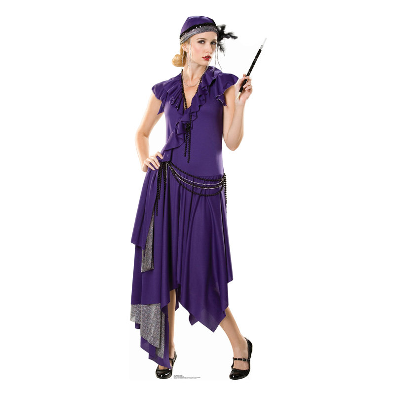 Charleston Charlie Purple Flapper Lifesize Cardboard Standup