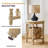 Aristidh 20" W Solid Wood End Table with Marble Pattern Top