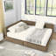 Grand lit capitonné avec rangement capitonné, cadre de canapé-lit avec dossier et accoudoirs confortables, grand lit pour chambre à coucher, salon, velours-686171746