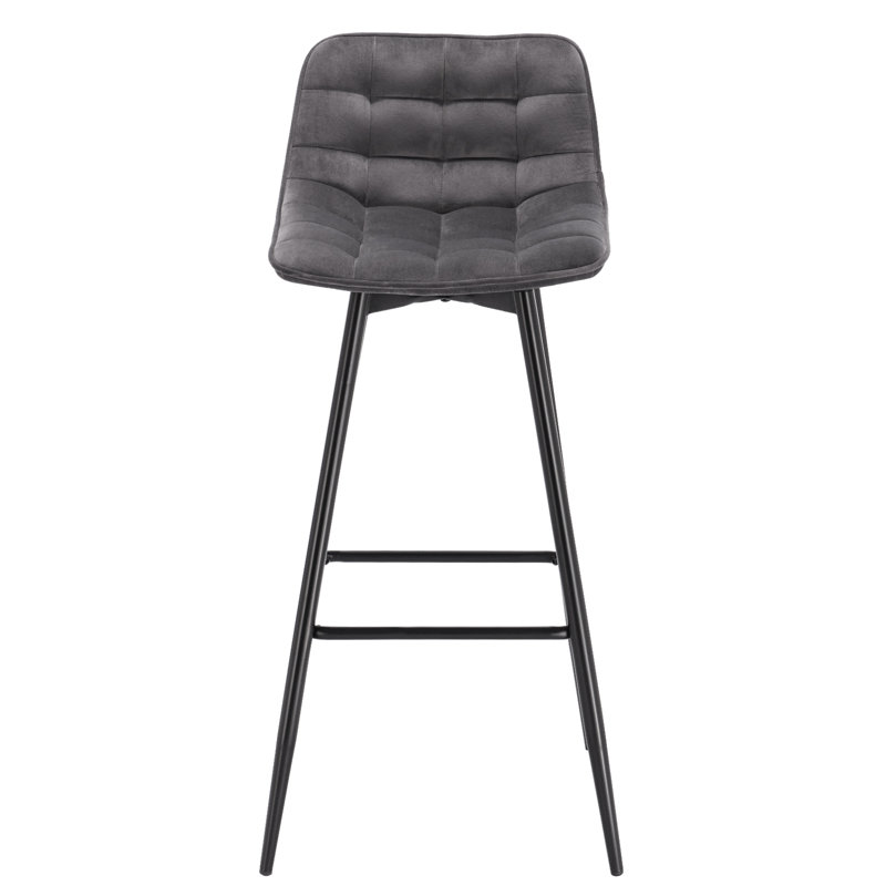 Heyman Upholstered Counter Stool, Dark Grey
