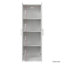 Garde-robe haute et armoire de cuisine, blanc, 2 portes, 3 cloisons, 4 rangements, panneau de particules de 15 mm, fabrication délicate et enchanteresse