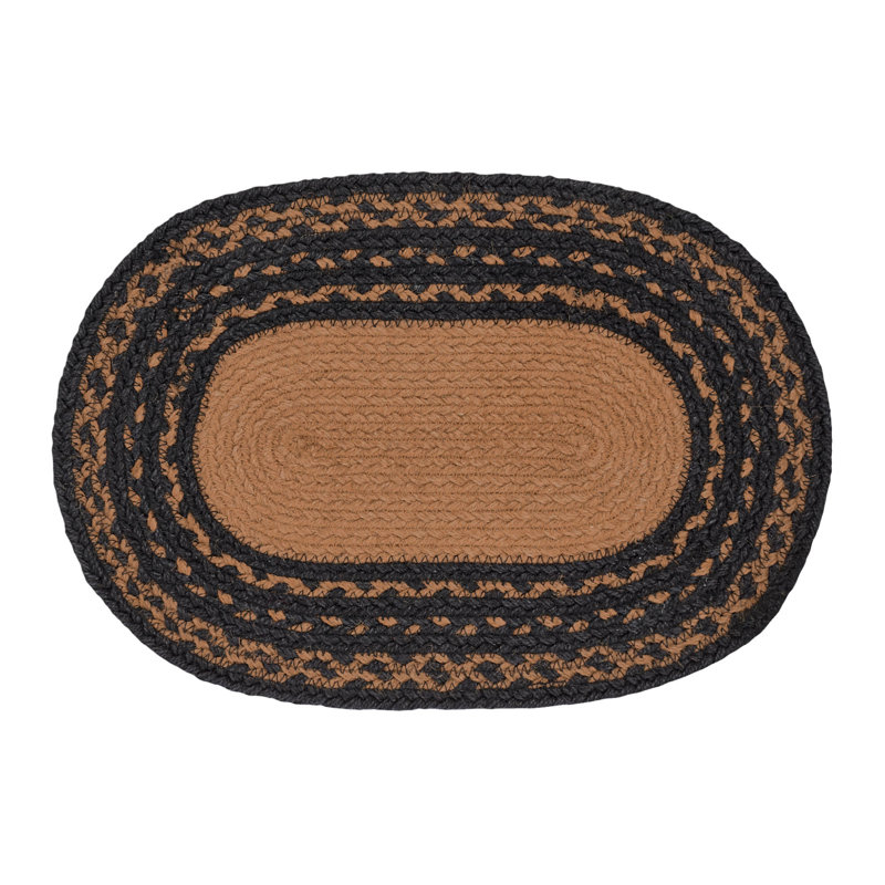 Madeline Jute Geometric Oval Placemat