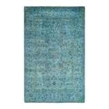 Overyed One-of-a-Kind Rectangle 4'1" X 6'5" Hand Knotted Area Rug