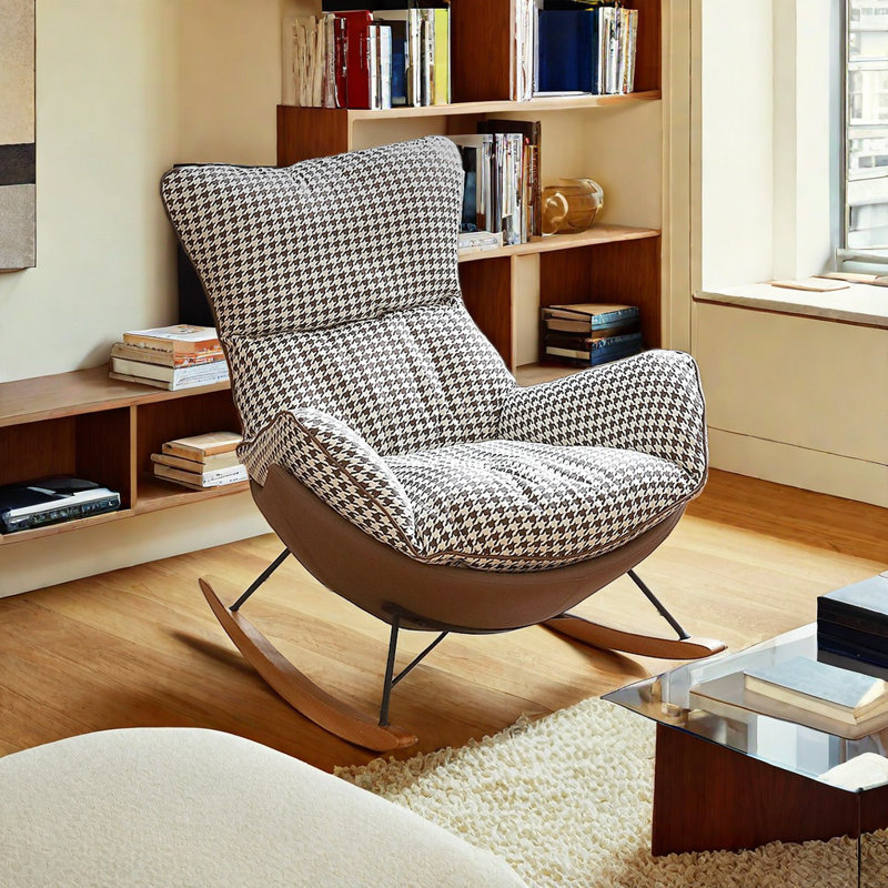 Chaise berçante en bois massif