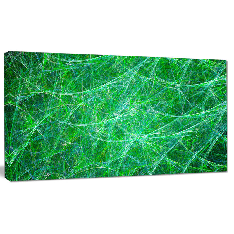 « mystic green nervures », impression sur toile, H 16 po x l 32 po x P 1 po