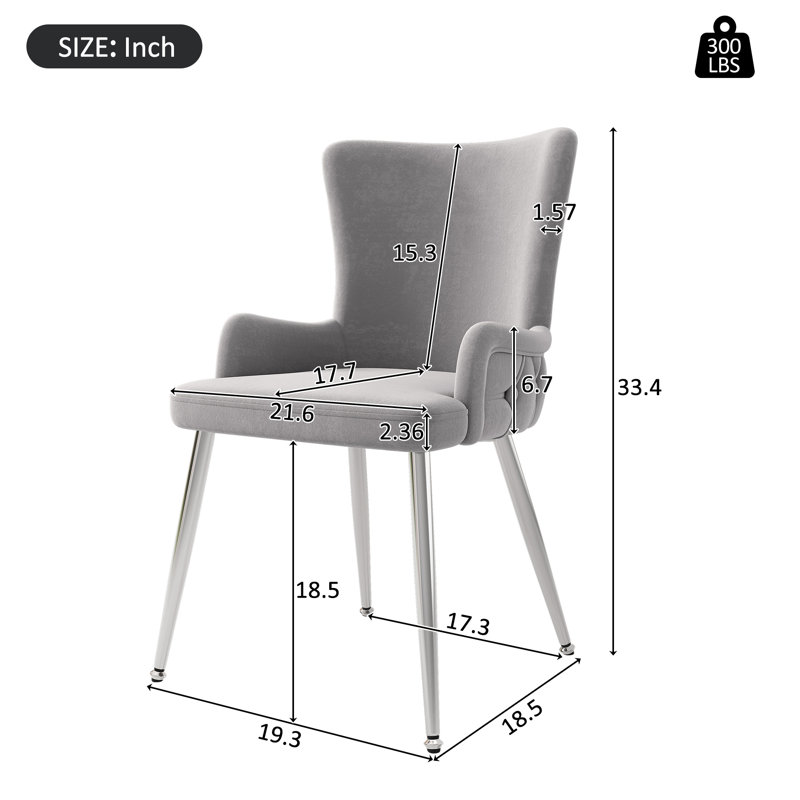 Chaises de salle à manger et d'appoint polyvalentes en velours - idéales pour la salle à manger, le bureau à domicile et la chambre à coucher