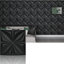 Panneaux muraux 3D 19,7 "x 19,7", panneaux de décoration murale en PVC noir pour le salon.