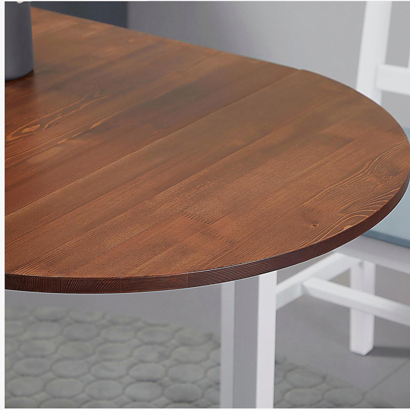 55" Solid Wood Kitchen Table, Suitable for Folding Table for Small Spaces, Folding Table, Brown
