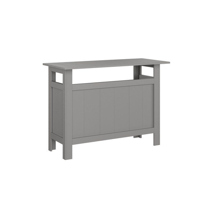 Outdoor Rectangle Bar Table, Light Gray