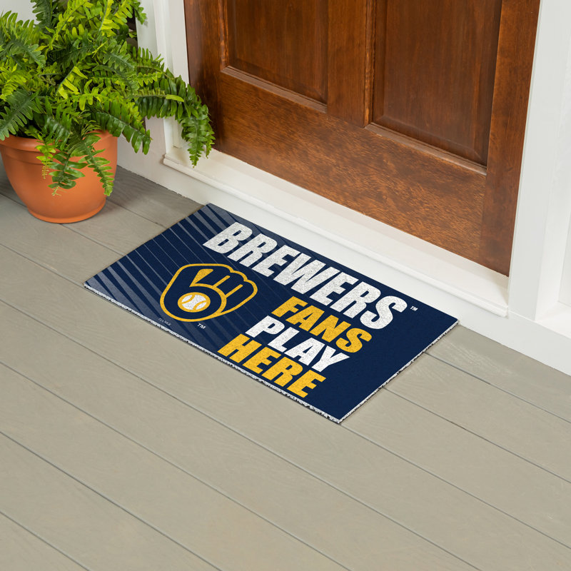 Tapis en PVC Milwaukee Brewers Fan, 28 po x 16 po