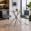 Table haute de bar carrée de 91 cm (36 po) de hauteur, style bistro/pub, avec repose-pieds en métal-412905593-412905594