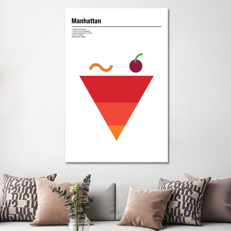 Manhattan by Nick Barclay - Print on Canvas, 152.5 cm H x 101.5 cm W x 3.175 cm D, Wrapped Canvas