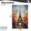 Toile Tour Eiffel avec arbres colorés, design par Creative Studio-124725454