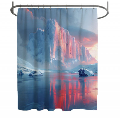 Rideau de douche Mountains - Décor de salle de bain paysage