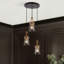 Luminaire suspendu moderne en forme de cloche grappe noire / dorée 3 lumières strasburg