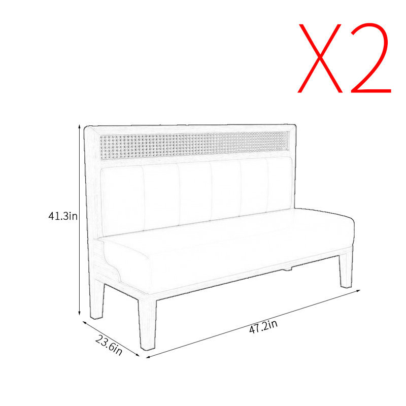 Banc de restaurant moderne et simple, Brun