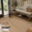 Tapis intérieur/extérieur géométrique beige/brun résistant aux UV-1702623783