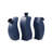 Blue 3 Piece Floral Vase