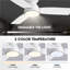 Ventilateur de plafond standard à DEL à 3 pales 32 po avec ensemble d'éclairage et télécommande-207201556-232221012-207201554