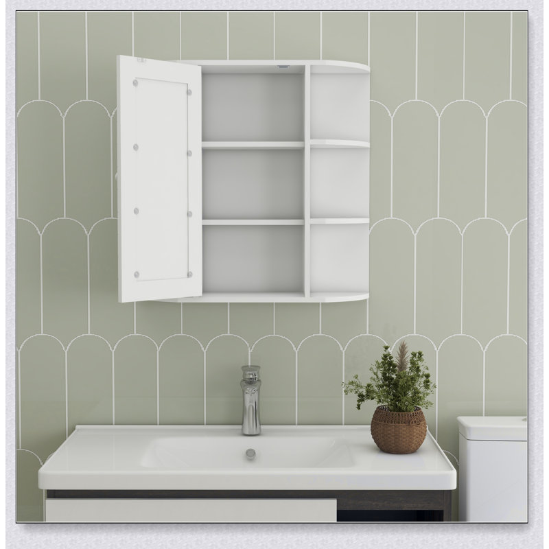 Armoire à pharmacie encastrée 24 po x 36 po avec cadre en métal, tablettes réglables et miroir de haute qualité pour le rangement de la salle de bain