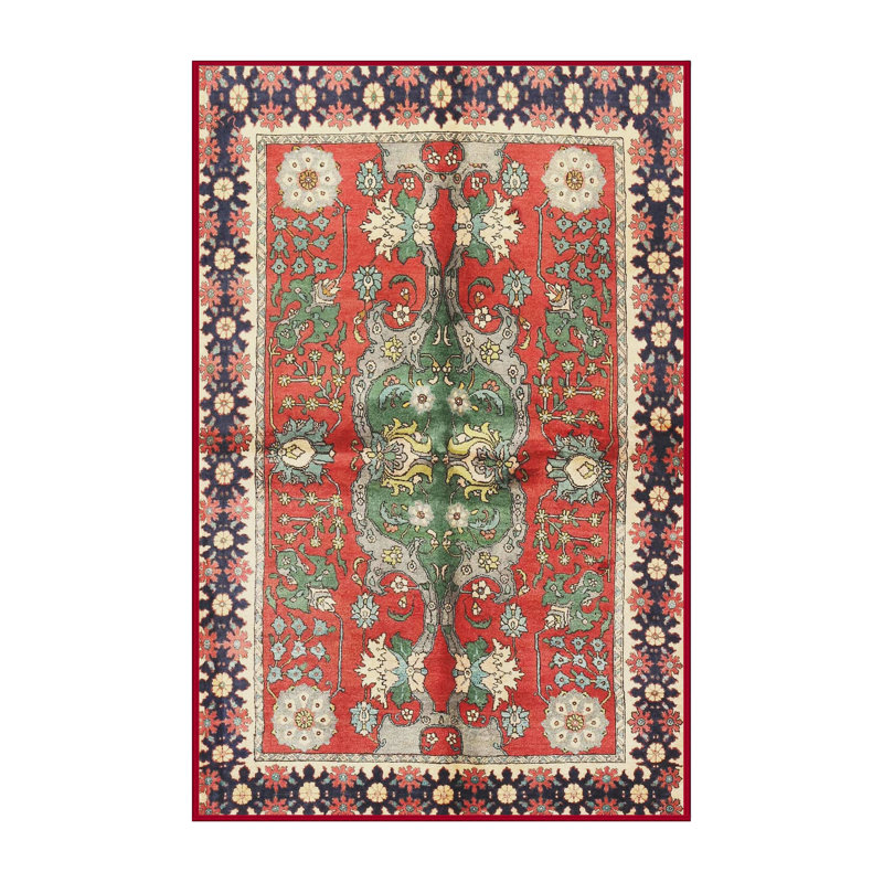 Tapis traditionnel 100% lavable à la machine 3911, Rectangle 2 pi x 4 pi