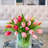 Tulip Arrangement in Vase-1223603173