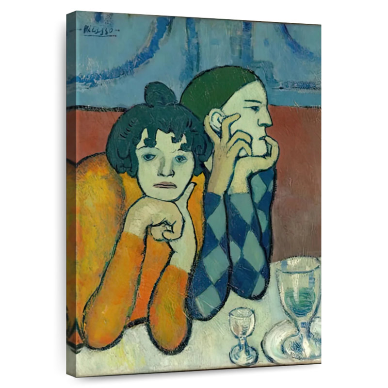 Leisha Les Deux Saltimbanques, H 39 po x l 26 po
