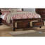 Mobilier de chambre à coucher de style traditionnel avec tête de lit et tête de lit à tiroirs avec tiroirs et finition cerisier-755611012