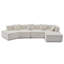 Canapé modulaire en L 140 po, sans assemblage requis, Boucle, canapé modulaire-1824912657