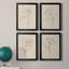 Floral Contour Study I - Ensemble de 4 reproductions d'art sur toile-708852778-708852783