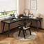 Bureau d'écriture en bois massif noir en forme de L-1319576078-1319576073