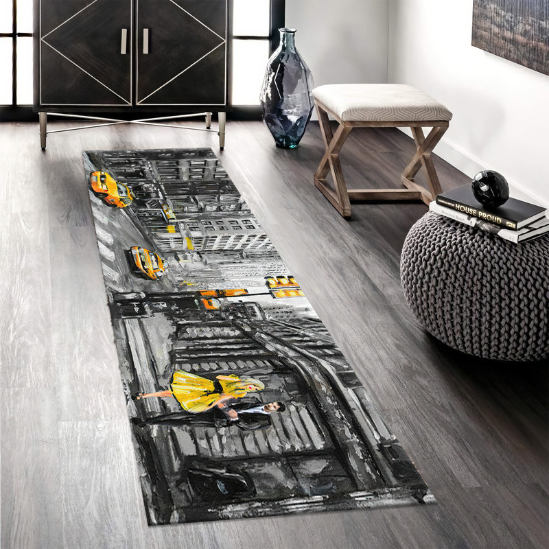 Tapis à motif floral abstrait et élégant offrant une touche de confort et d'élégance à vos espaces intérieurs