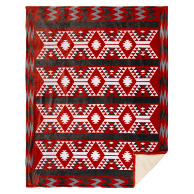 Carstens, Inc. Ultra Premium Super Soft Plush Sherpa Fleece Oversized Throw Blanket 54" x 68", Utah