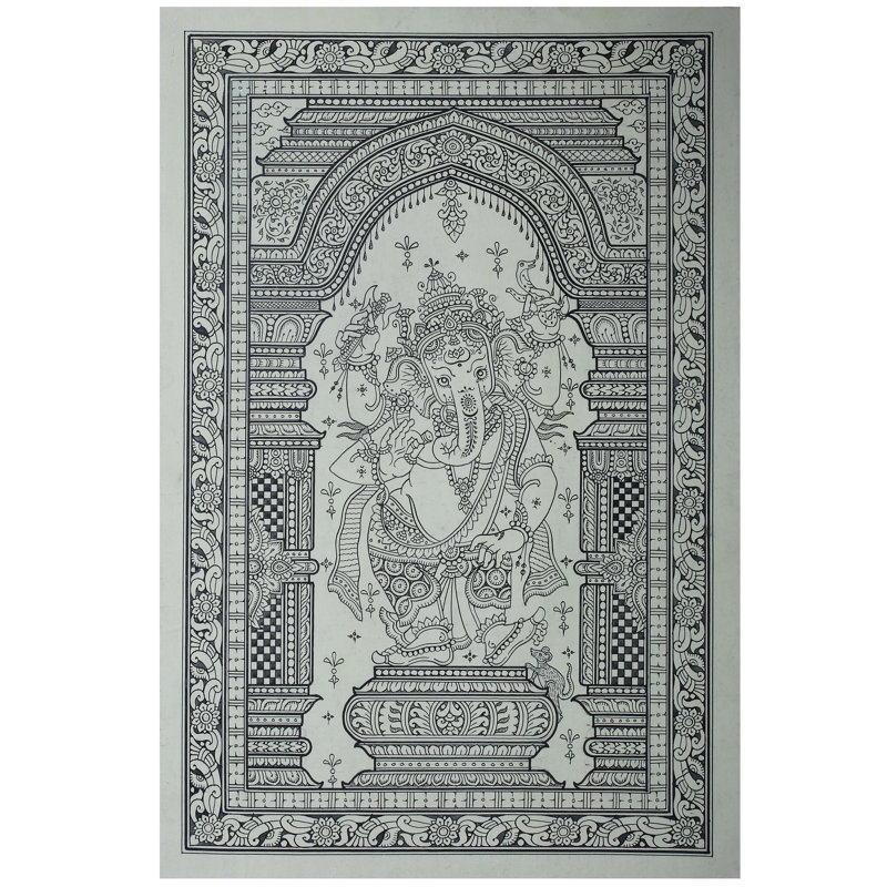 Ganesha debout | Paata, peinture de l'Orissa