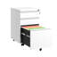 Classeur en métal à 3 tiroirs Oyer, blanc. Entièrement assemblé pour les besoins du bureau. Contient des lettres / légal / A4. Protection sécurisée. Les tiroirs comprennent un plateau à crayons amovible. Facile à déplacer avec 5 roulettes.-363694060
