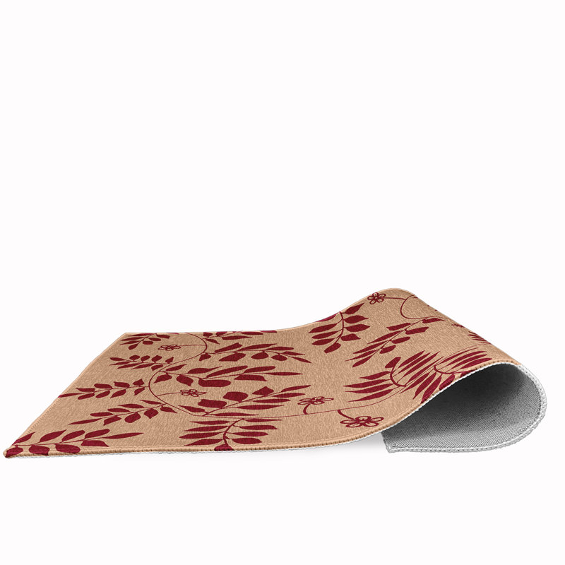 Chenille Floral Indoor / Outdoor Rug, Rectangle 2' x 3'