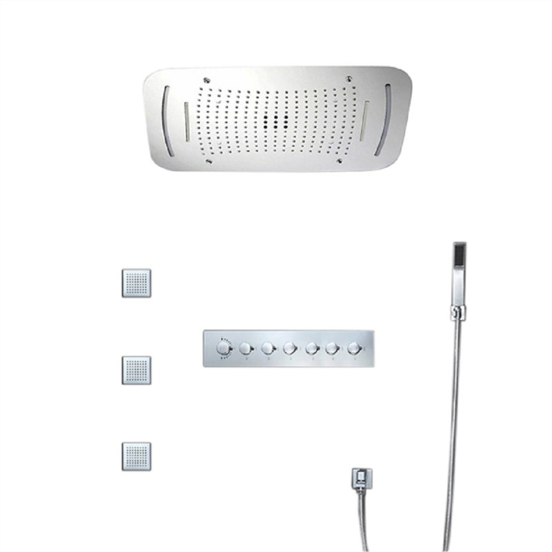 Riviera Oil Rubbed Bronze 360 LED Shower System Adjustable Body Jets, Elegant Finish