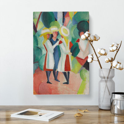 Three Girls by August Macke - Wrapped Canvas Painting
