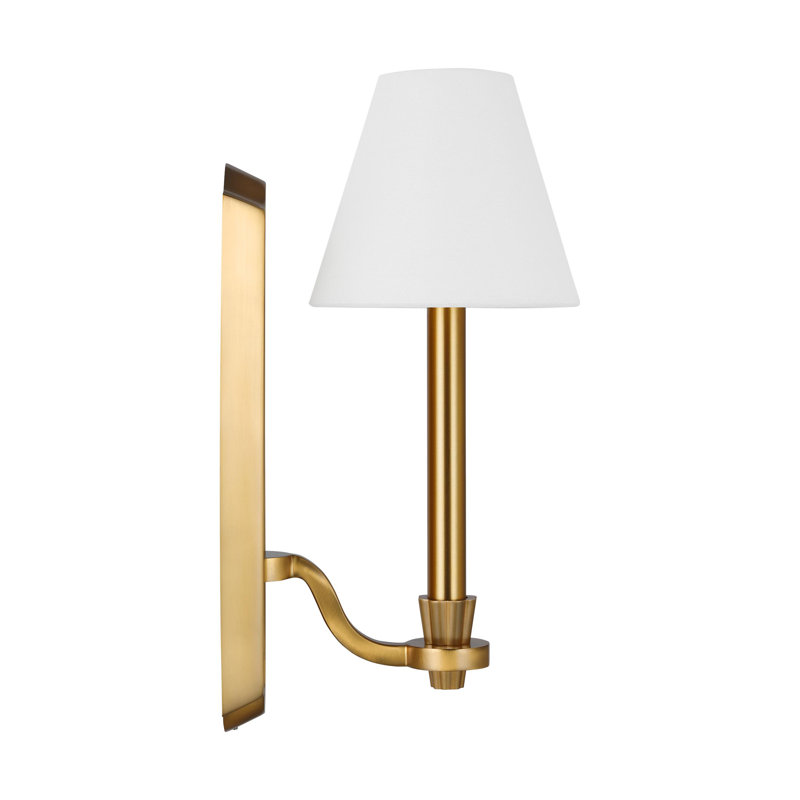 Paisley 1 - Light Armed Sconce, Burnished Brass