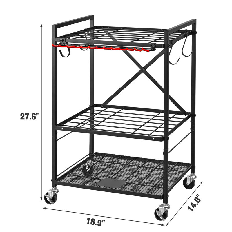 Organisateur de jardin pour garage avec roues
