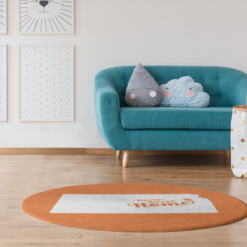 Tapis en poly-chenille topeka à la maison, Rond 5 pi