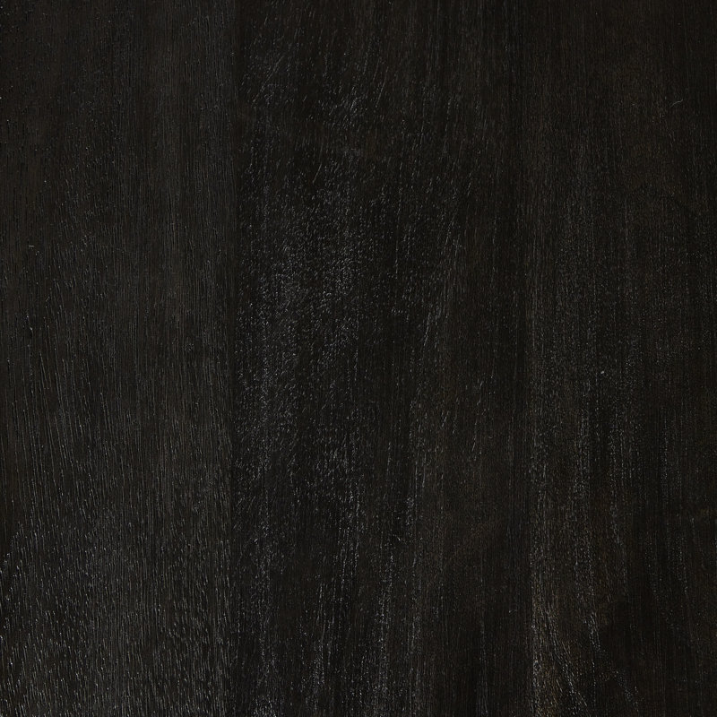 Cobain Round Solid Wood Dining Table, 30" H x 60" W x 60" L, Flint Black