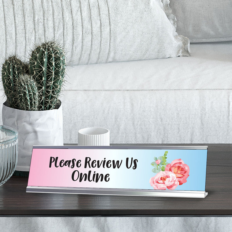 Enseigne florale de bureau de designer