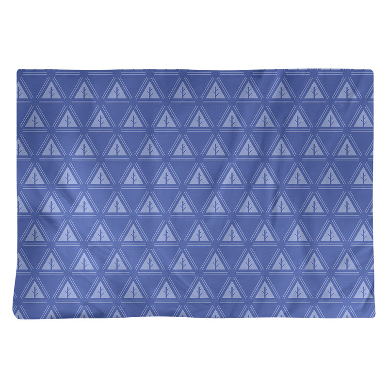 Récapitulatif de coton 18" classique à arbre minimaliste Barbra, Bleu, Polyester