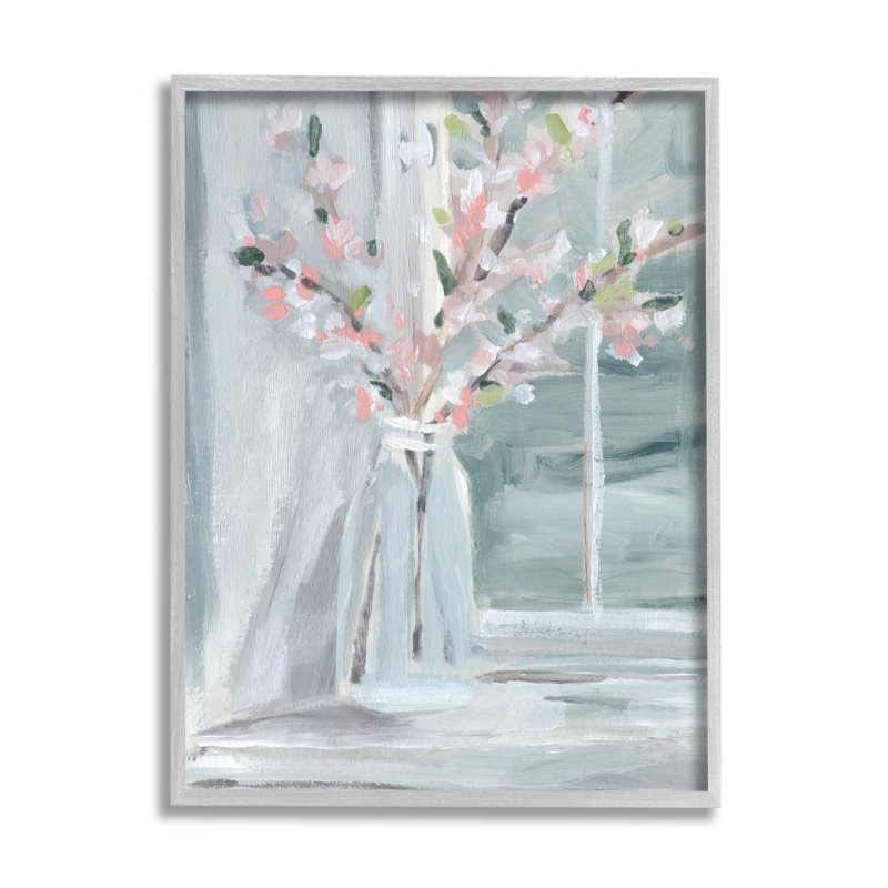 Contemporain, fenêtre, rebord de fenêtre, abstrait, nature morte, par Annie Warren, H 14 po x l 11 po