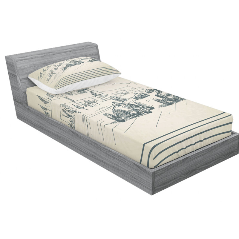 Microfiber Sheet Set, Twin Sheet Set with Fitted Sheet