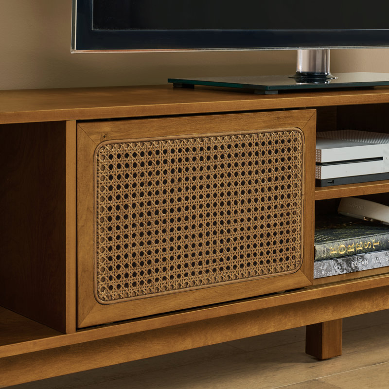 Meuble télé 67,9 po Mid-Century Modern Rattan