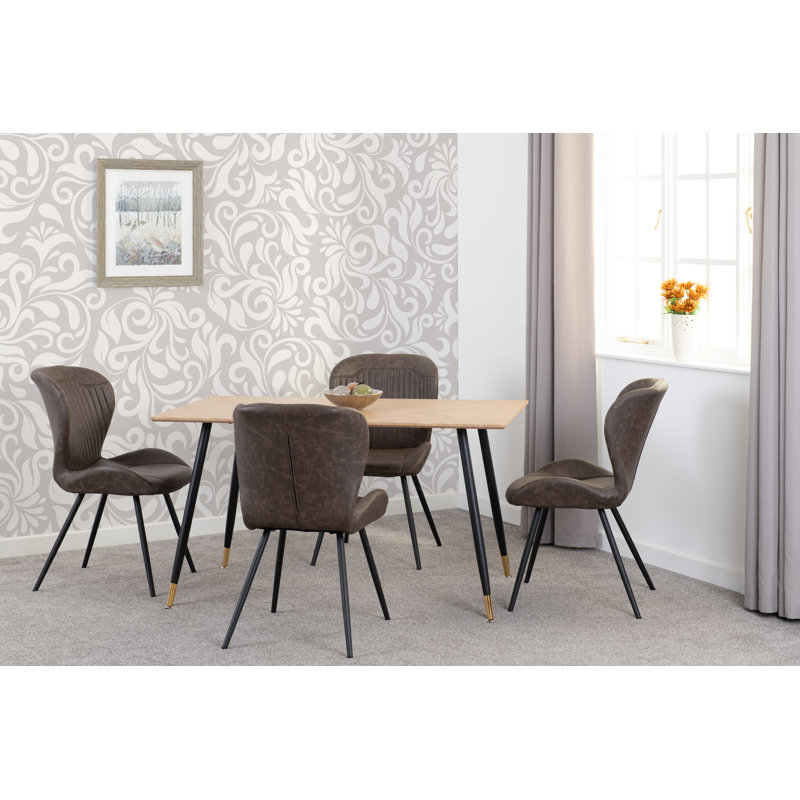 Aalisa 4 - Person Dining Set, Brown