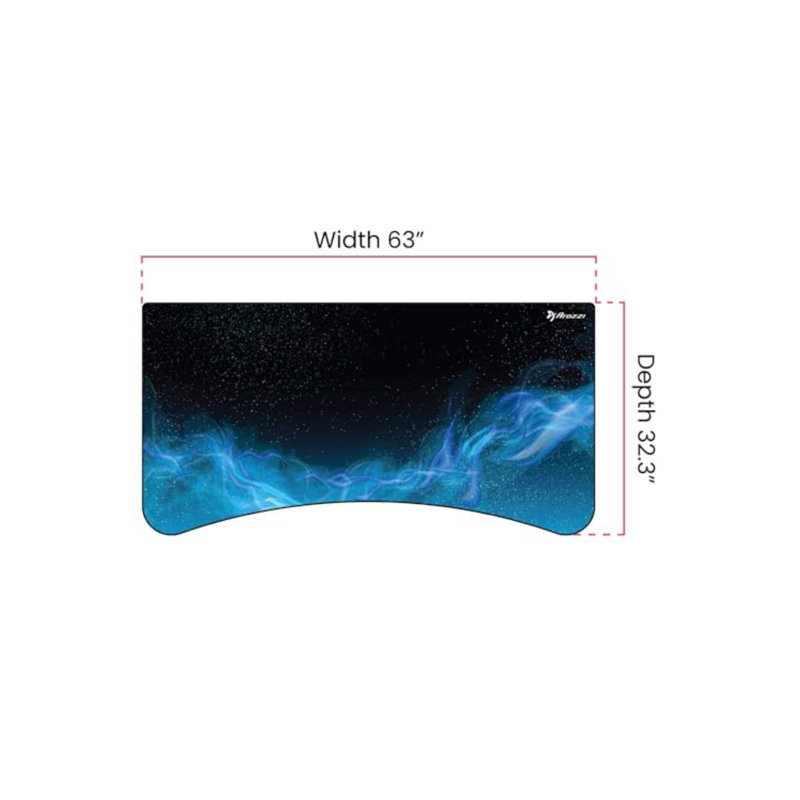 Tapis de souris à surface pleine, interchangeable, résistant à l'eau et lavable avec bords cousus Arena - galaxie mauve, Bleu