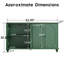 Buffet 63 "à 4 portes Farmhouse, armoire de rangement avec tablettes réglables et pieds tournés classiques-472493934